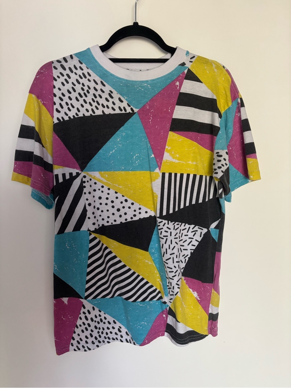 Men's Short Sleeve Geometric Print Tee - Multicolor